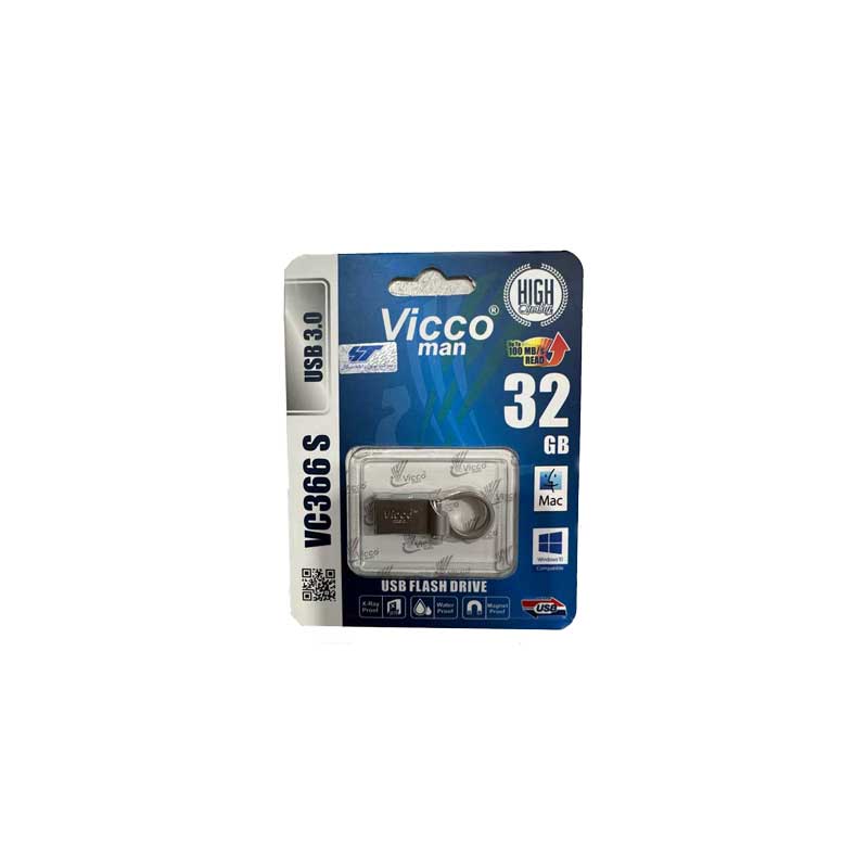تصویری از مموری کارت VICCO MAN مدل VC 366 Sظرفیت 32 گیگ USB 3.0 Image of memory card VICCO MAN model VC366 S capacity 32 GB USB 3.0 www.zingco.ir